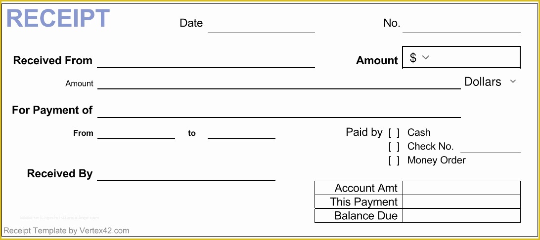 21 Free Cash Receipt Templates Word Excel And Pdf