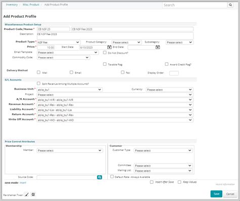 Adding An Nsf Fee Miscellaneous Product Netforum Support