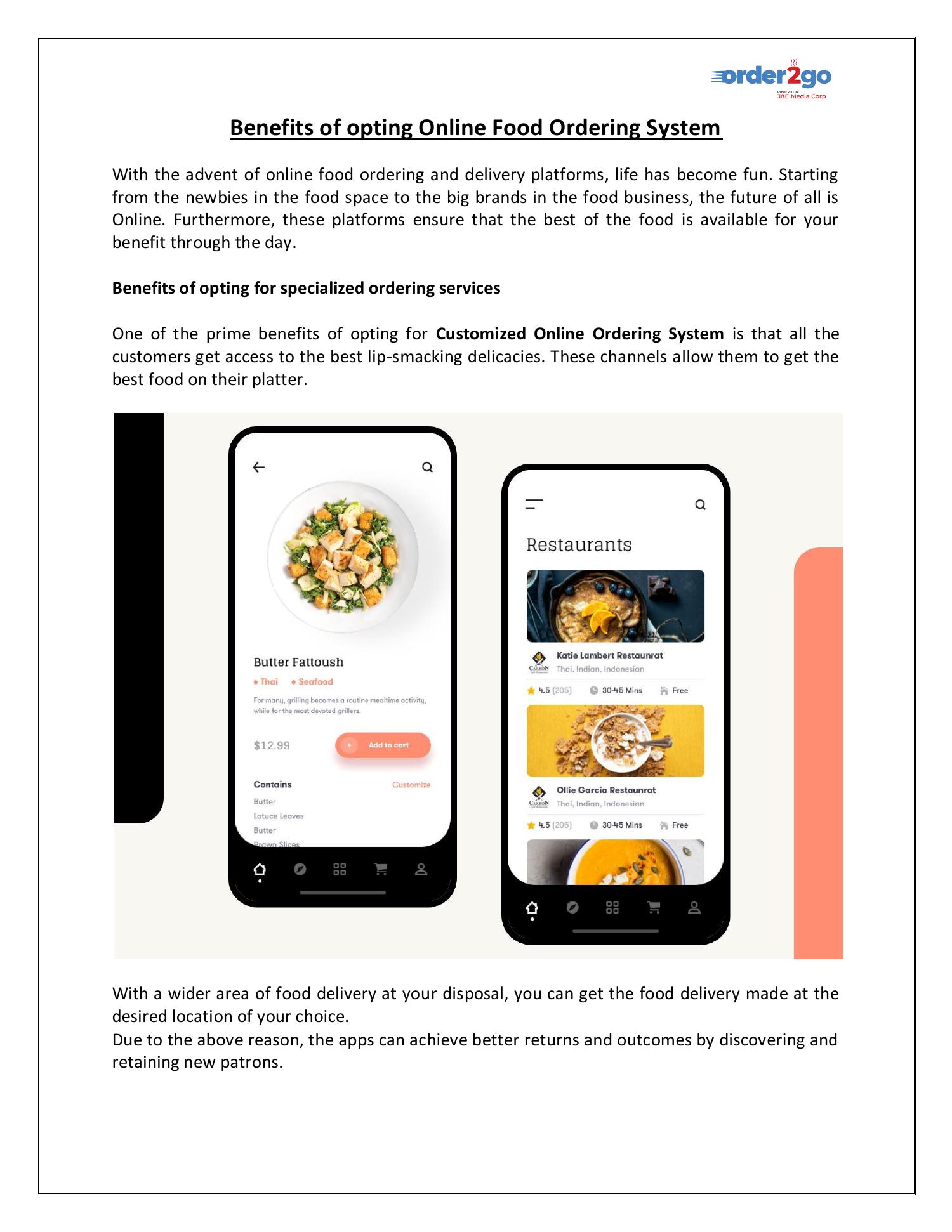 Benefits Of Opting Online Food Ordering System Pdf Docdroid