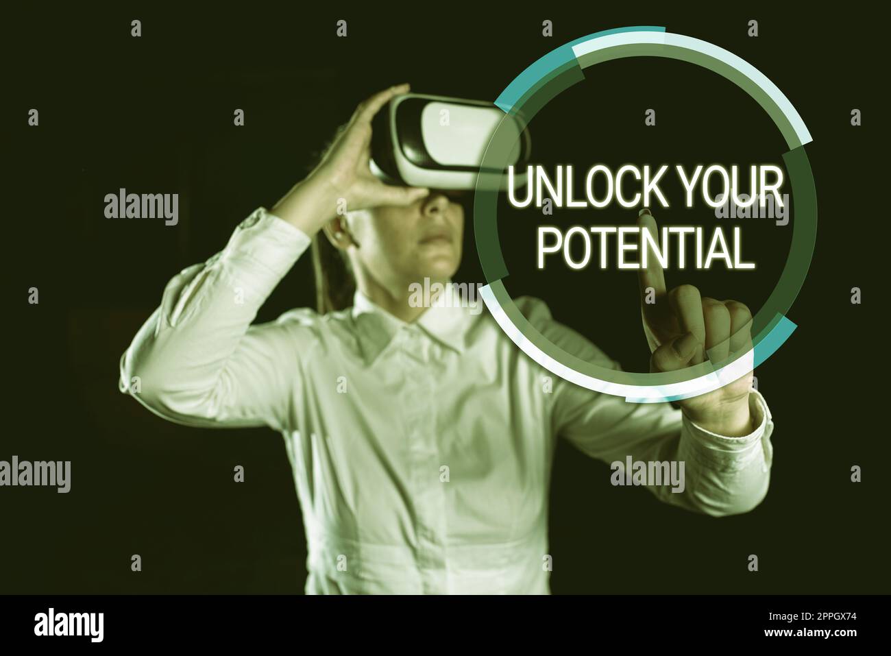 Conceptual Display Unlock Your Potential Business Overview Maximize The Strength And Capability