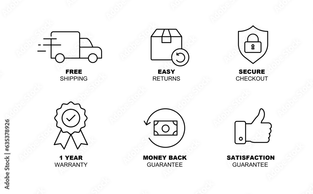 E Commerce Security Icon Set Online Shopping Security Icons Safe Shopping Online Icons Worry