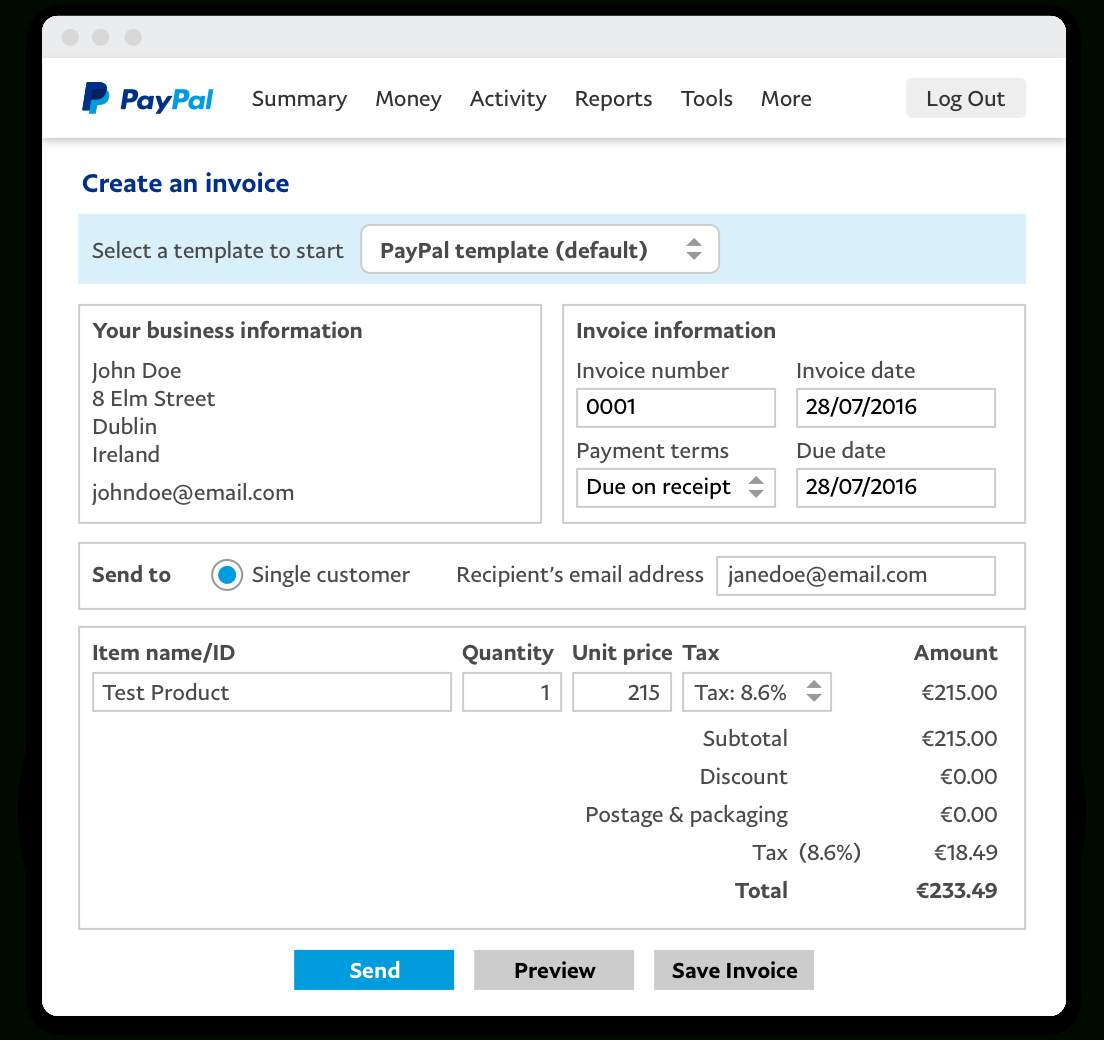 Email Invoices Business Solutions Paypal Al