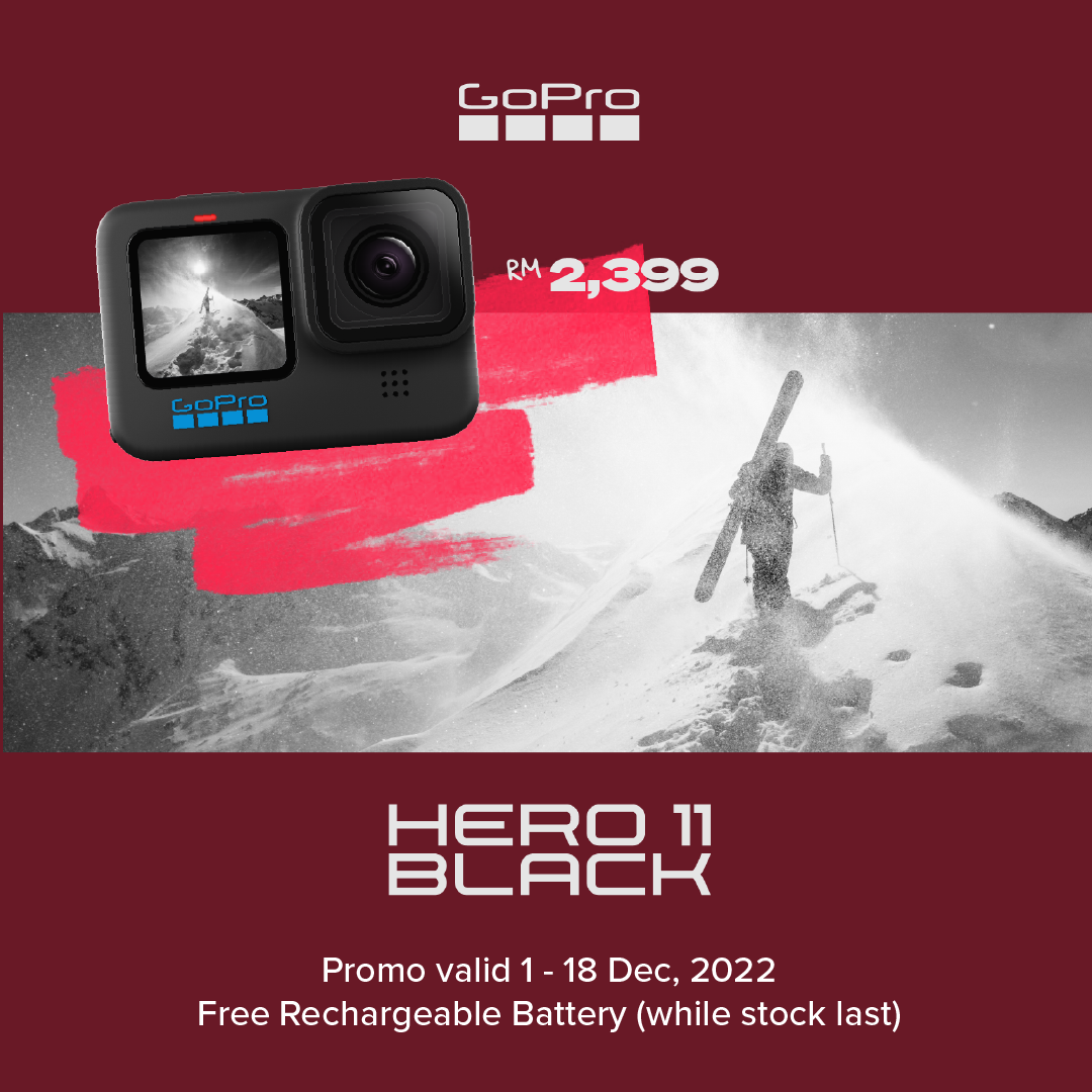 Hero 11 Black Free Rechargeable Battery Promotion Harvey Norman Malaysia