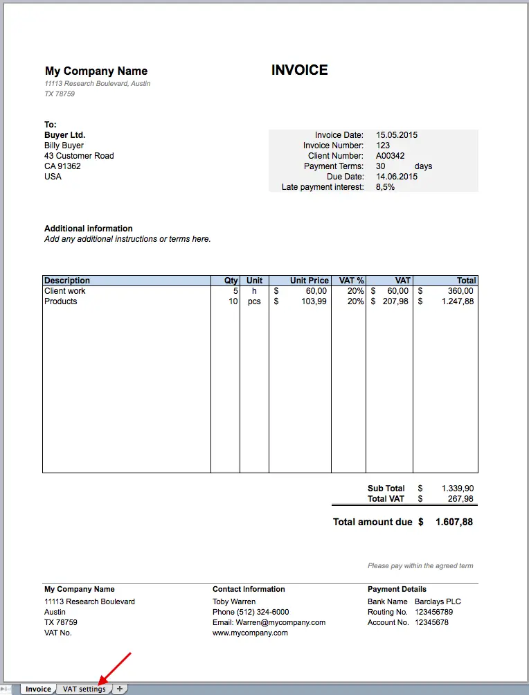 How To Create An Invoice In Excel Template Included