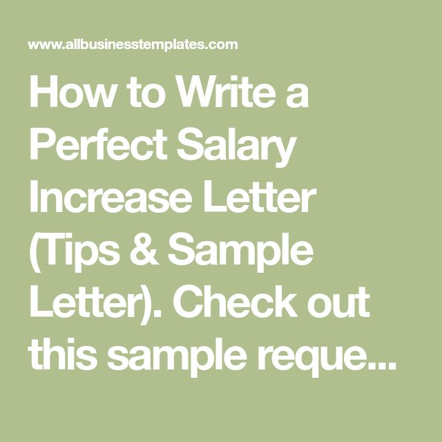 How To Write A Perfect Salary Increase Letter Tips Amp Sample Letter Check Out This Sample