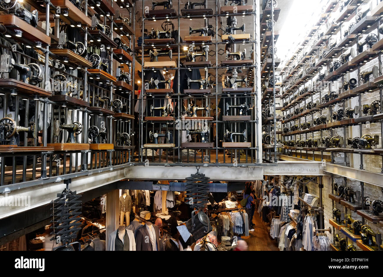 Inside All Saints Spitalfields Clothes Shop In Portobello Market Stock Photo 66885437 Alamy