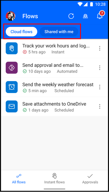 Manage Cloud Flows In The Power Automate Mobile App For Android Power Automate Microsoft Learn