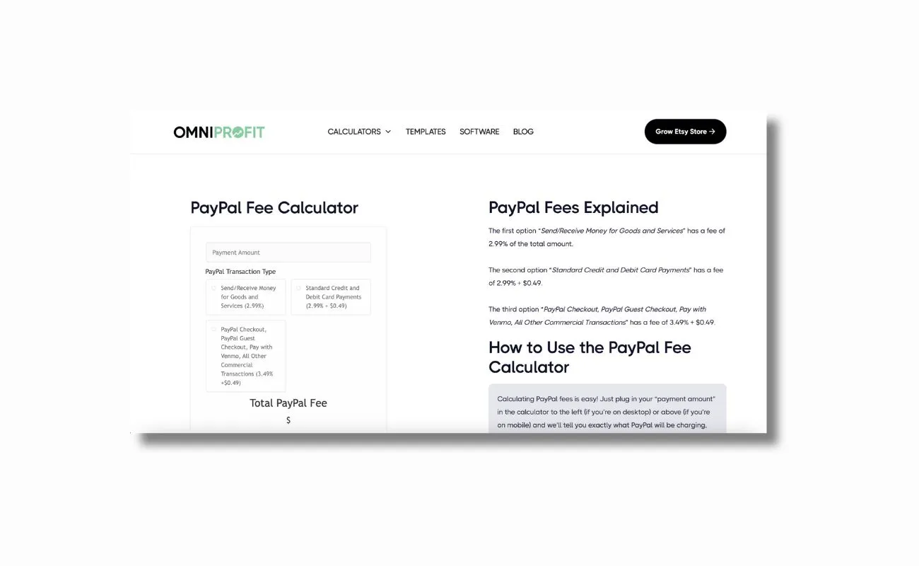 Paypal Fee Calculator