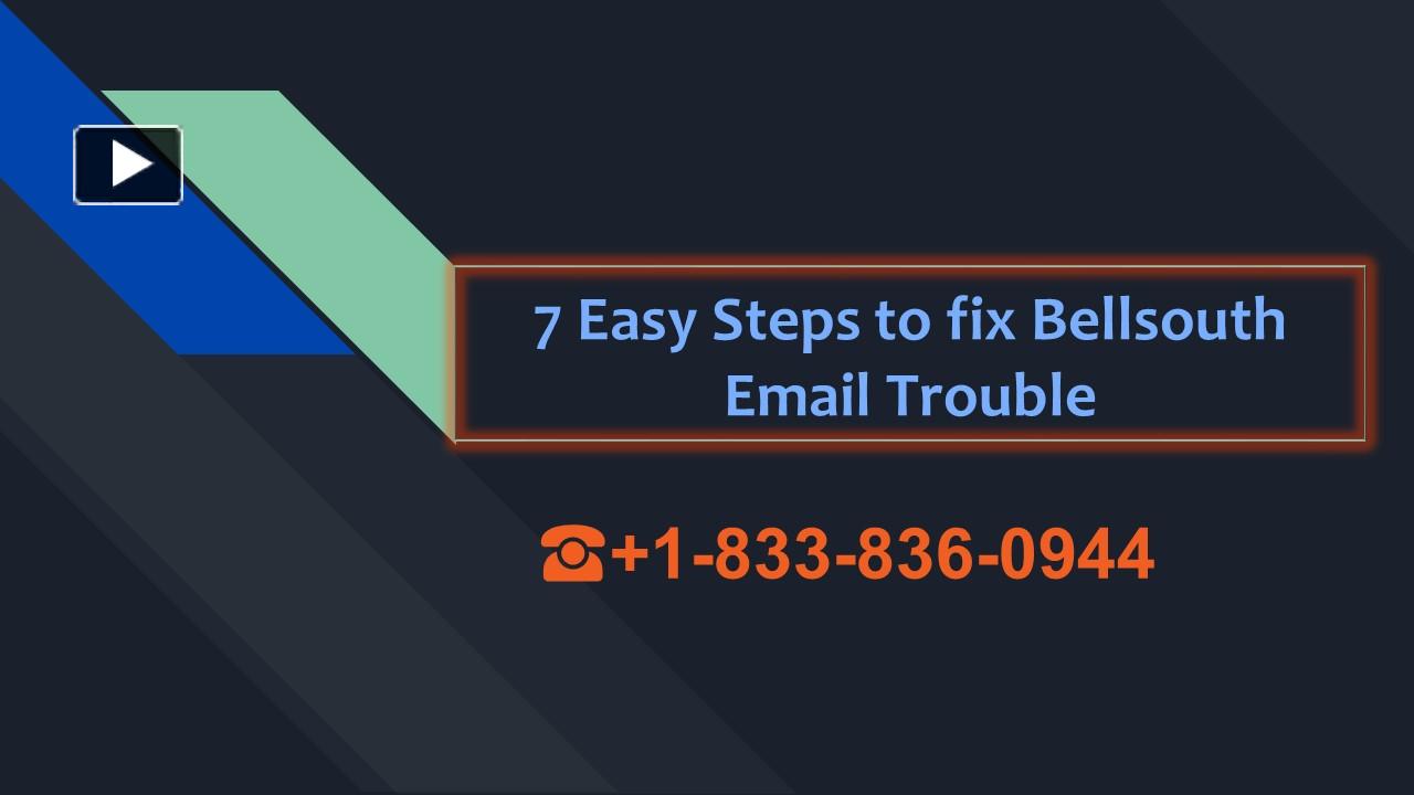 Ppt 7 Easy Steps To Fix Bellsouth Email Trouble 1 833 836 0944