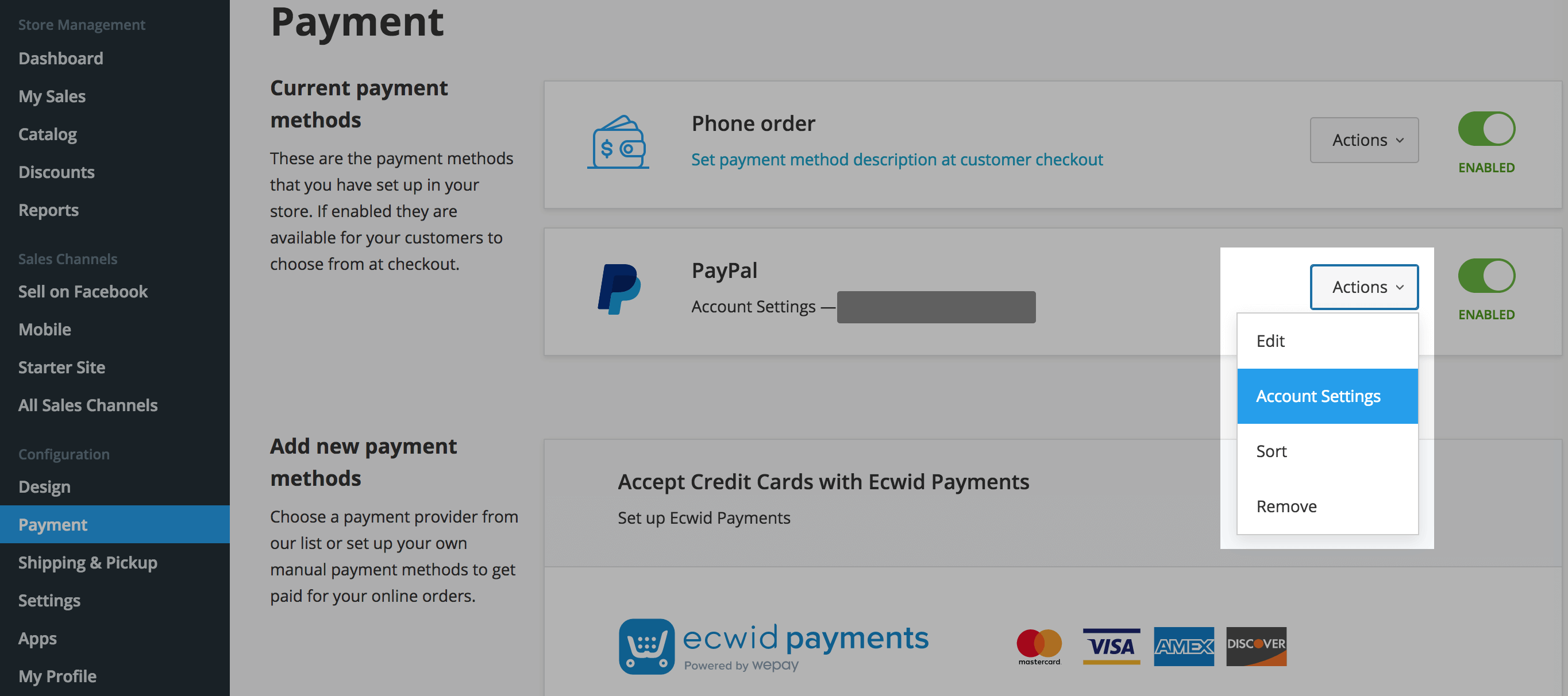 Supported Paypal Options Ecwid Help Center