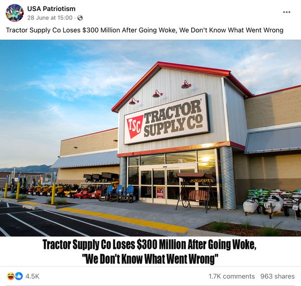 Tractor Supply Woke Statement