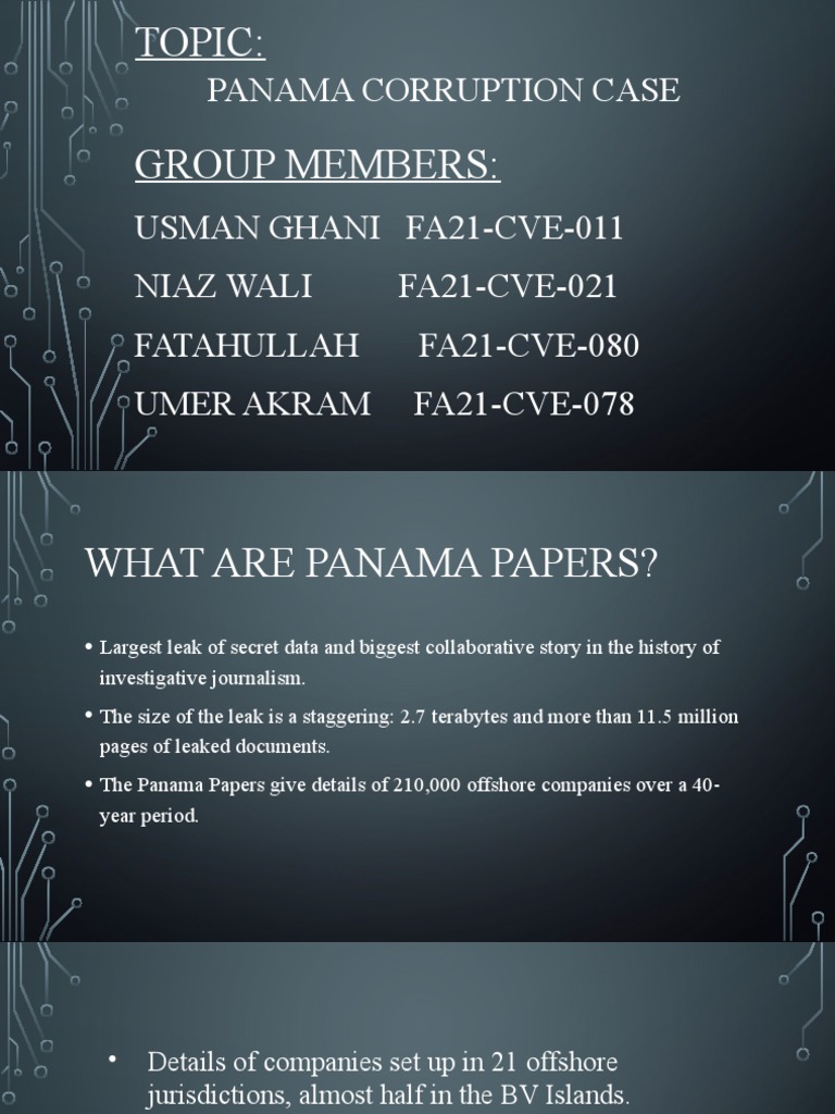 Uncovering Corruption The Panama Papers Case That Resulted In The Disqualification And