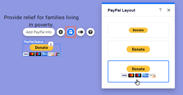 Wix Editor Adding And Setting Up A Paypal Donate Button Help Center Wix Com